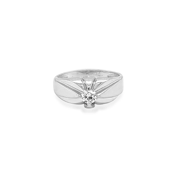 Gold Ring with Zircon