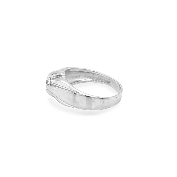 Gold Ring with Zircon