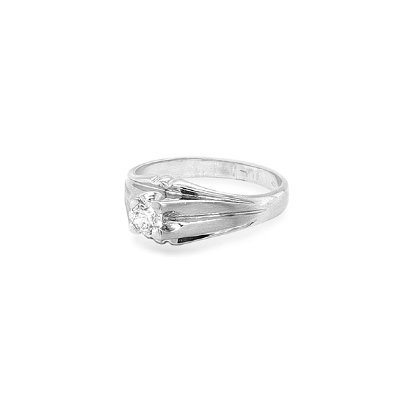Gold Ring with Zircon