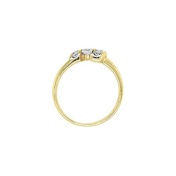 Gold Ring with Zircons