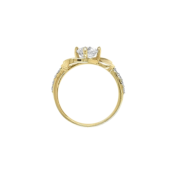 Gold Ring with Zircons
