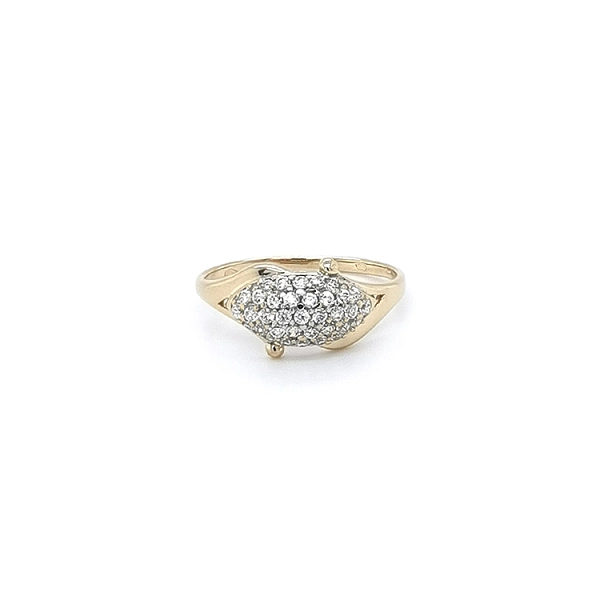 Gold Ring with Zircons