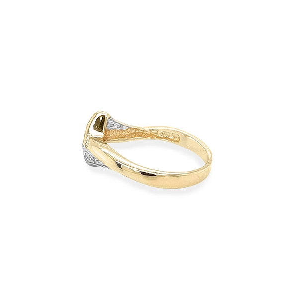 Gold Ring with Zircons
