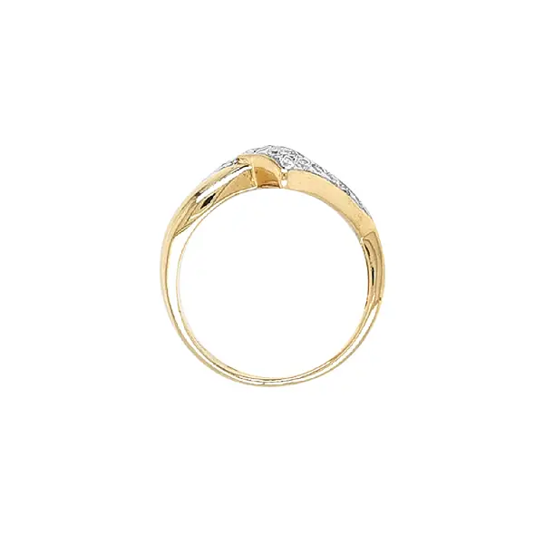 Gold Ring with Zircons