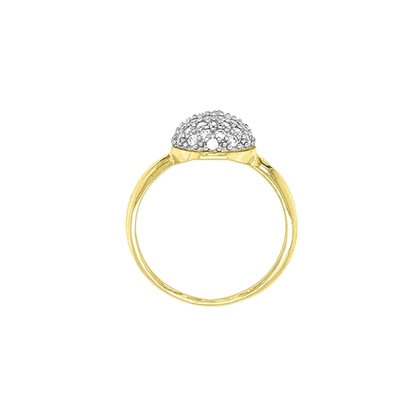 Gold Ring with Zircons