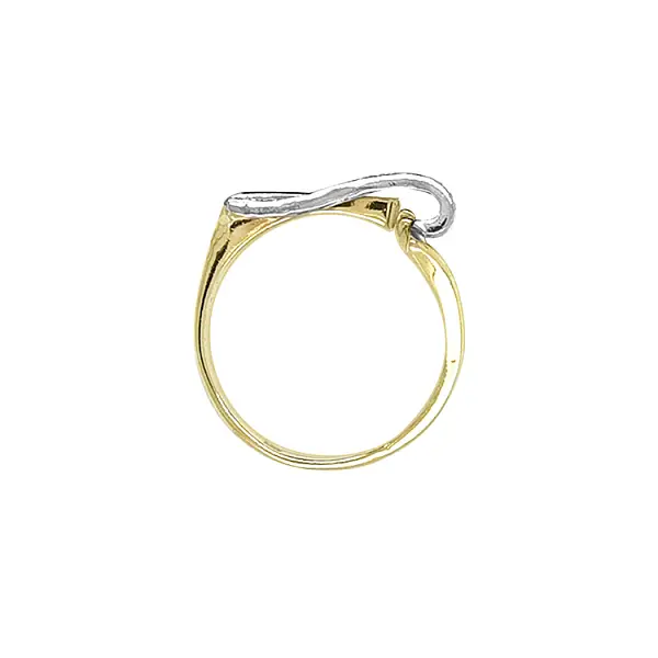 Gold Ring with Zircones made of Combined Gold