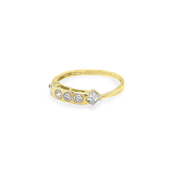 Gold Ring with Zircons