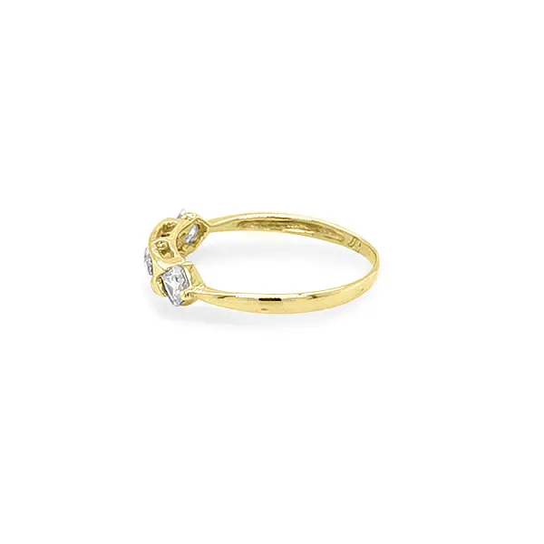 Gold Ring with Zircons