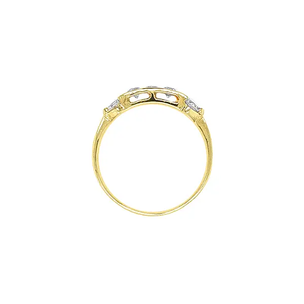 Gold Ring with Zircons