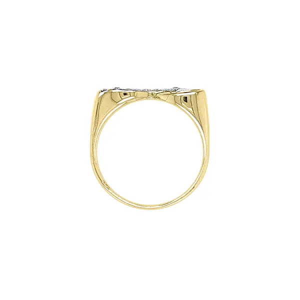 Gold Ring with Zircons