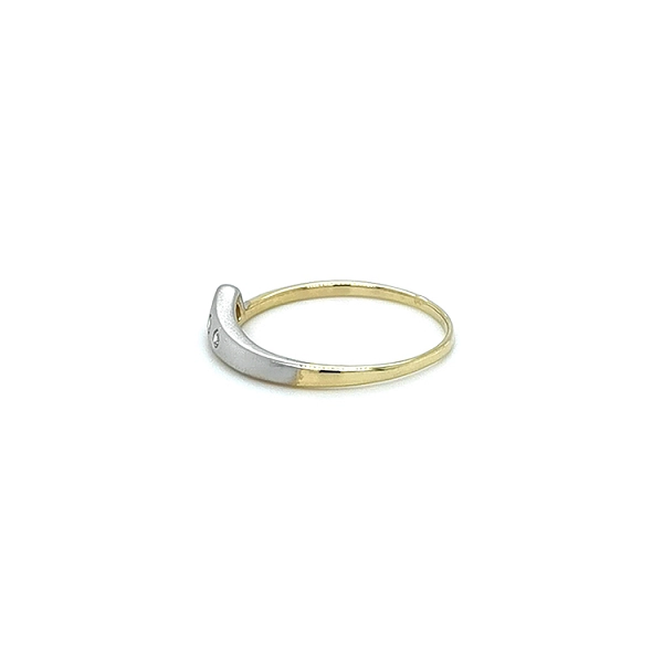 Ring with Zirconias in Gold Combination