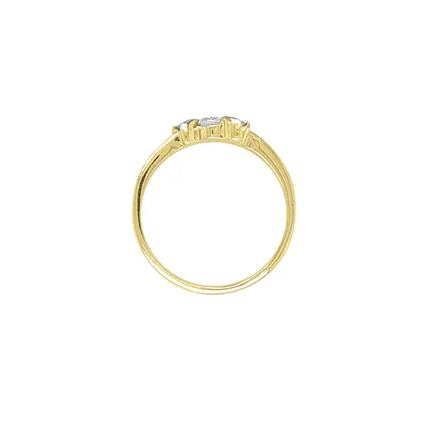 Gold Ring with Zircons