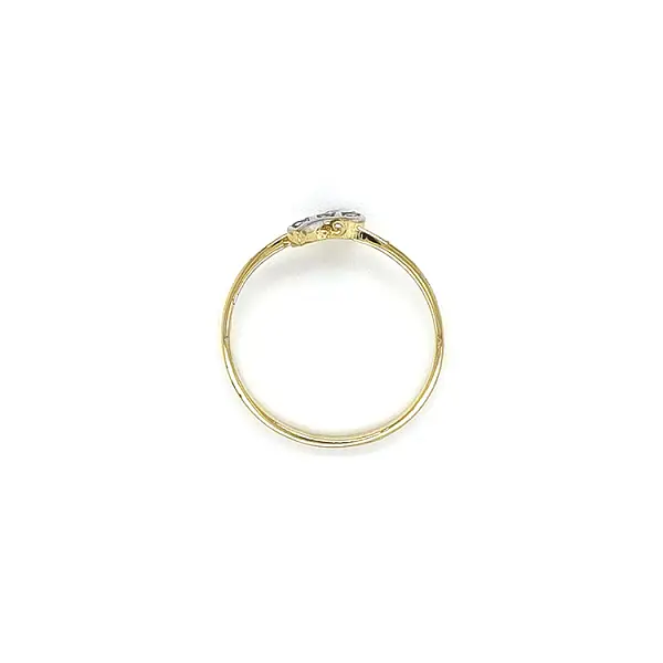 Ring with Zirconias in Gold Combination