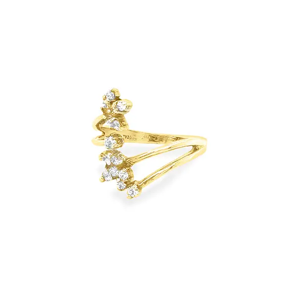 Gold Ring with Zircons