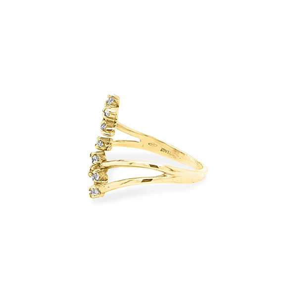 Gold Ring with Zircons
