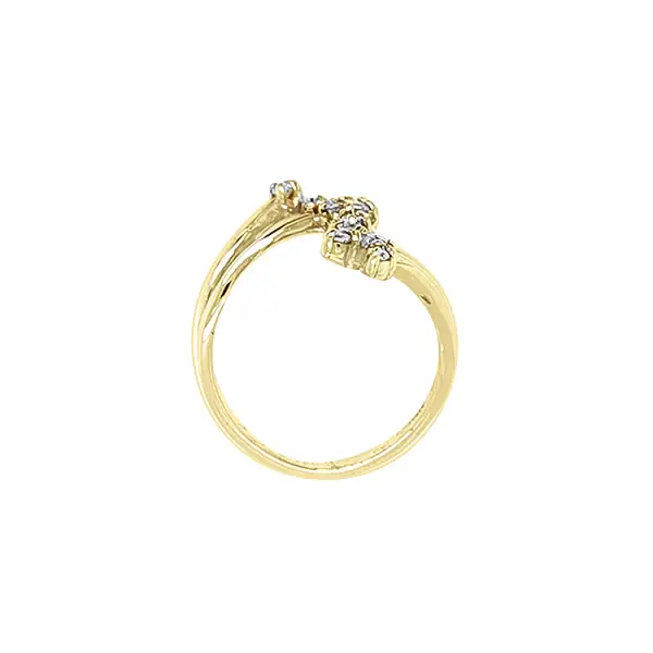 Gold Ring with Zircons