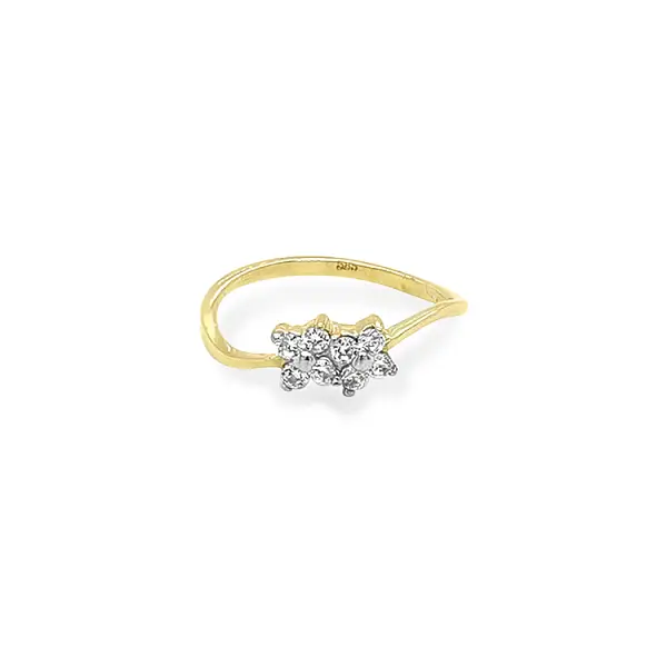 Gold Ring with Zircons