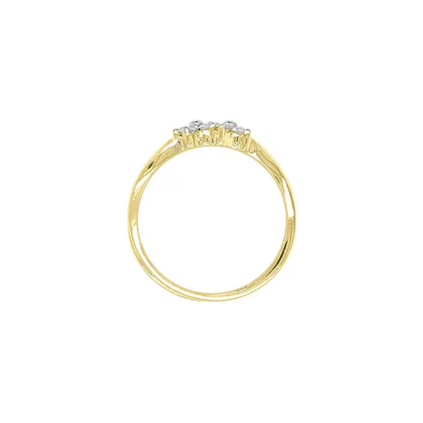 Gold Ring with Zircons