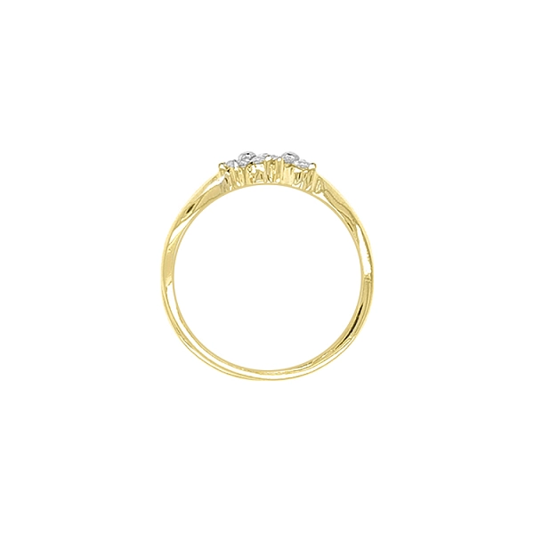 Gold Ring with Zircons