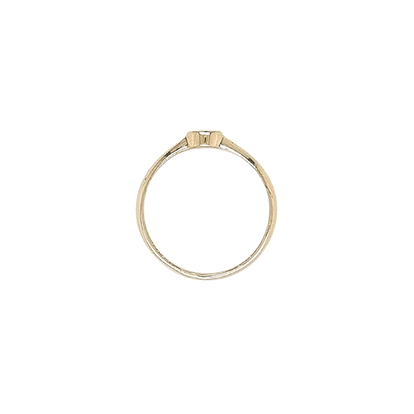 Gold Engagement Ring with Zircon