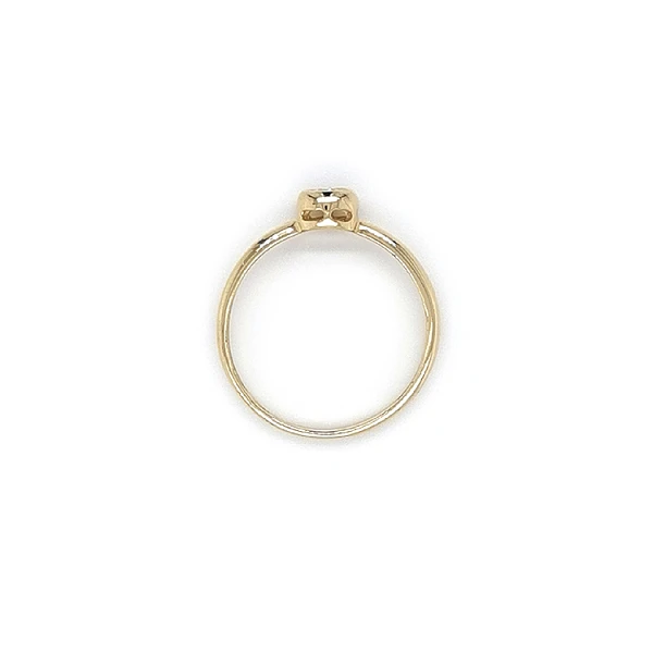 Gold Engagement Ring with Zircon