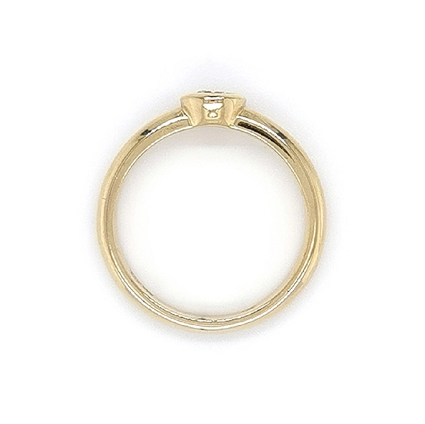 Gold Engagement Ring with Zircon