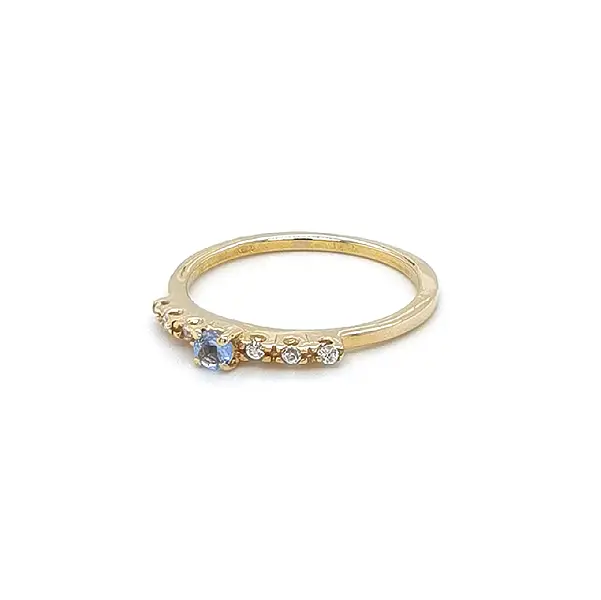 Gold Ring with Blue Topaz