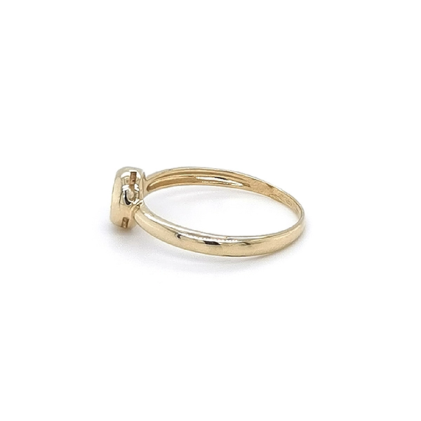 Gold Engagement Ring with Zircon