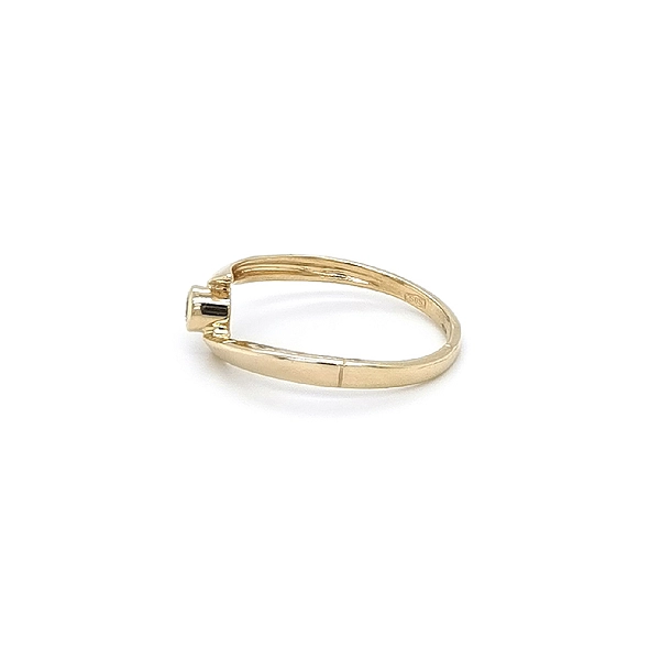 Gold Ring with Zircon