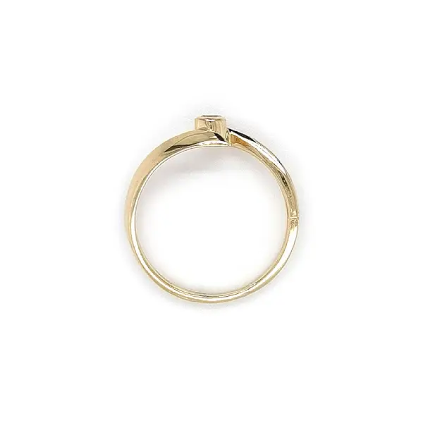 Gold Ring with Zircon