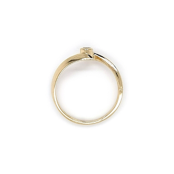 Gold Ring with Zircon