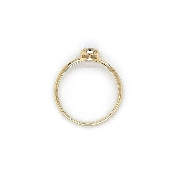 Gold Engagement Ring with Zircon