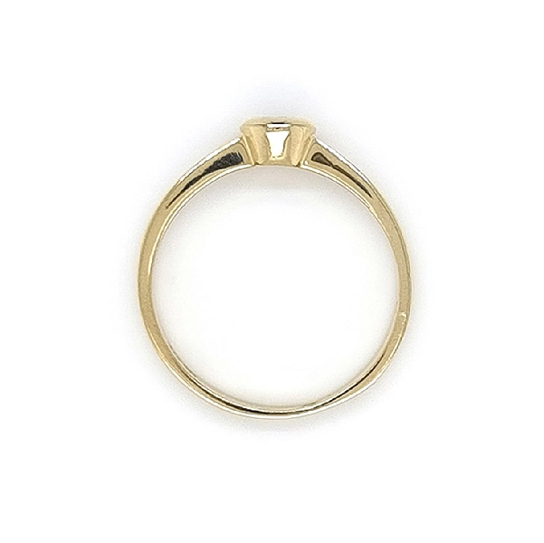 Gold Engagement Ring with Zircon