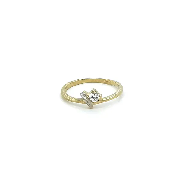 Gold Ring with Zircon