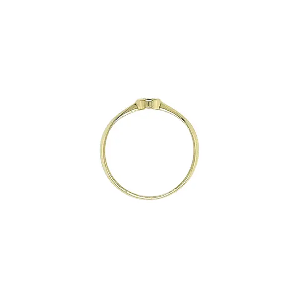 Gold Engagement Ring with Zircon