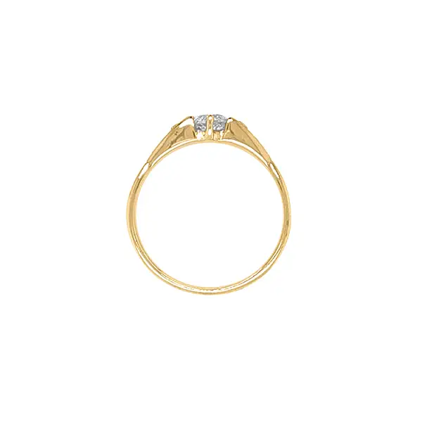 Gold Ring with Zircons