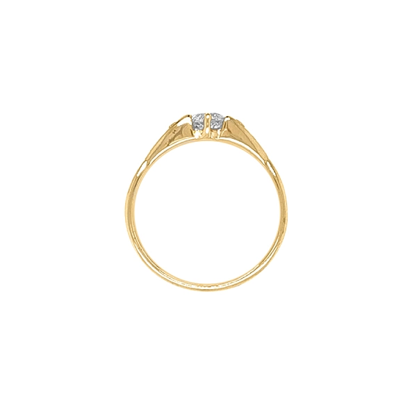 Gold Ring with Zircons