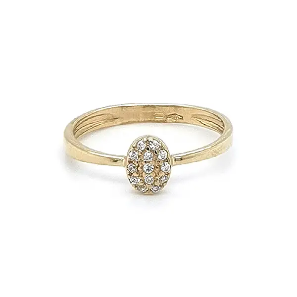 Gold Ring with Zircons