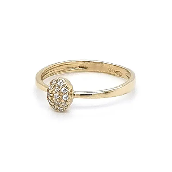 Gold Ring with Zircons