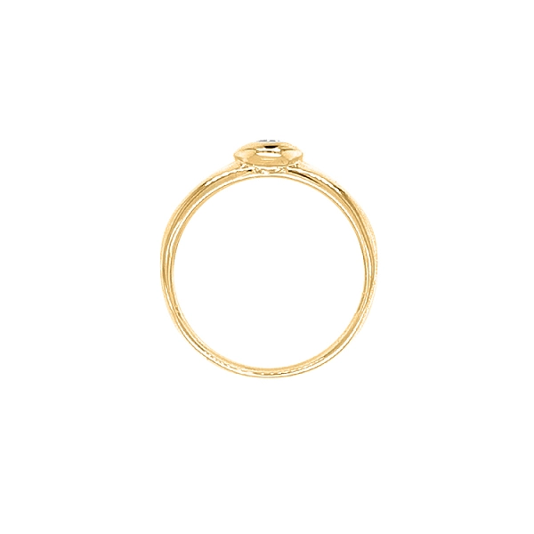 Gold Engagement Ring with Zircon