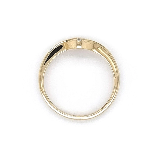 Gold Engagement Ring with Zircon