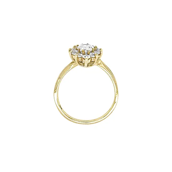 Gold Ring with Zircons