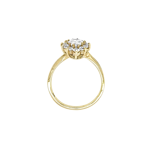 Gold Ring with Zircons