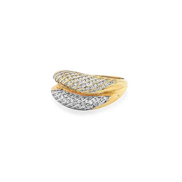 Gold Ring with Zircons
