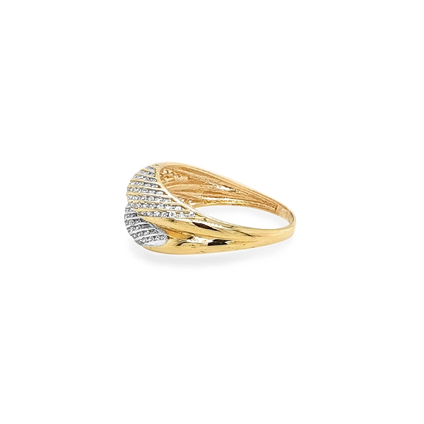 Gold Ring with Zircons