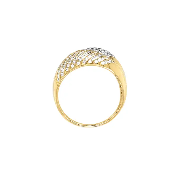 Gold Ring with Zircons