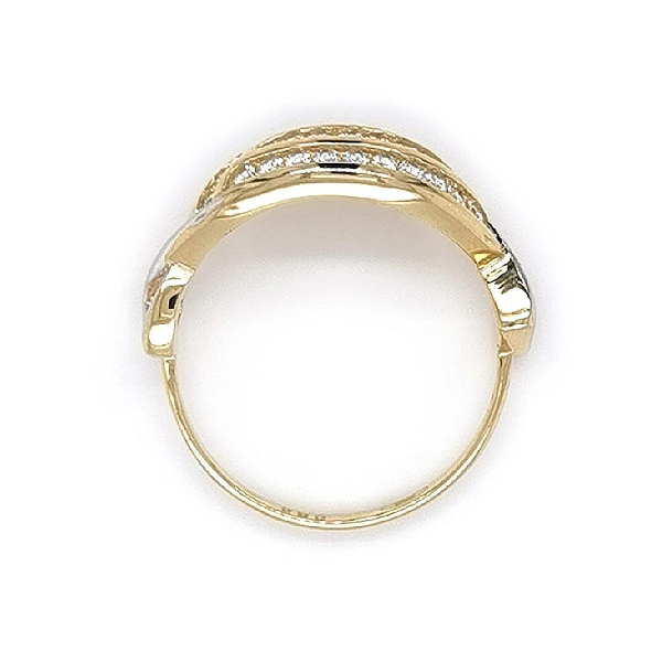 Ring with Zirconias in Gold Combination