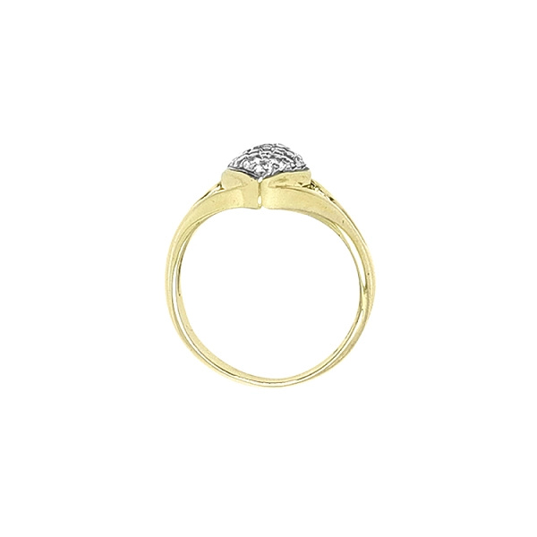 Gold Ring with Zircons