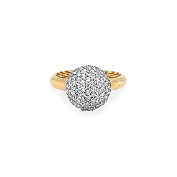 Gold Ring with Zircons