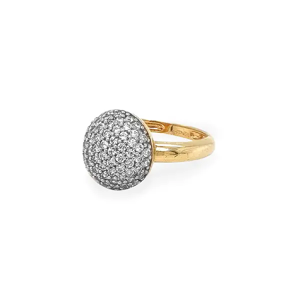 Gold Ring with Zircons